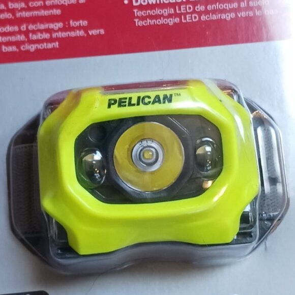 Pelican 2765 Yellow 155 Lumens LED Head Lamp Hands Free Industrial Flashlight - Picture 9 of 14